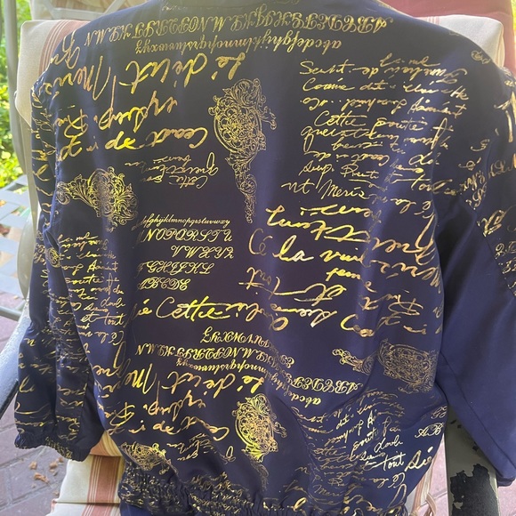 Vintage Mureli jump suite navy and gold jacket with pants - Picture 5 of 10